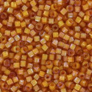 Toho Treasure beads 11/0 Inside-Color Jonquil/Burnt Orange-Lined TT-01-950